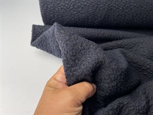 Jacquard strikket - flot leo look i marineblå, rest på 1,3 m